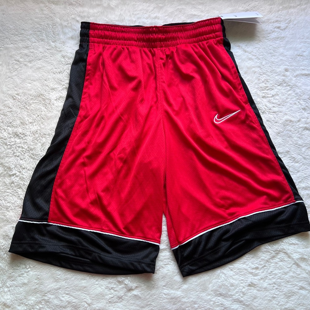 Nike Mens Basketball Shorts Red Black White Mesh BV9452-657 Size Medium NWT